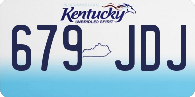 KY license plate 679JDJ