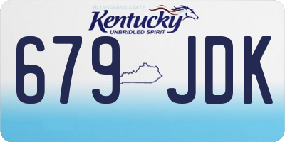 KY license plate 679JDK