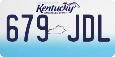 KY license plate 679JDL