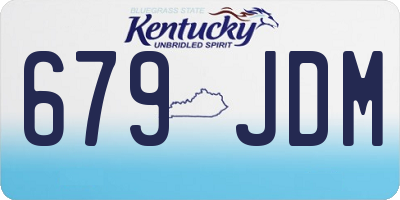 KY license plate 679JDM
