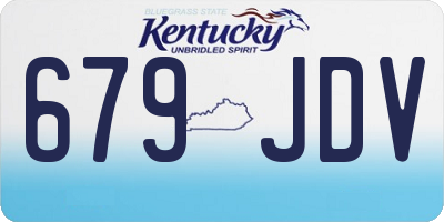 KY license plate 679JDV