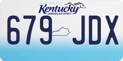 KY license plate 679JDX