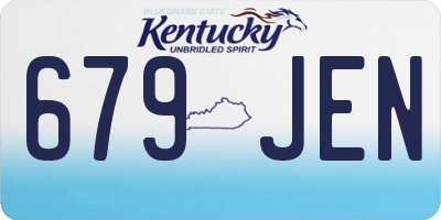 KY license plate 679JEN