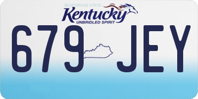 KY license plate 679JEY