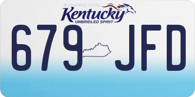 KY license plate 679JFD