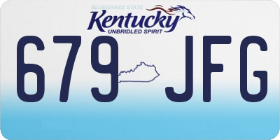 KY license plate 679JFG