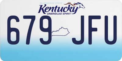 KY license plate 679JFU