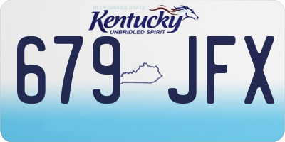 KY license plate 679JFX