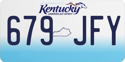 KY license plate 679JFY