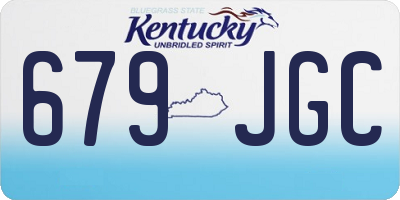 KY license plate 679JGC