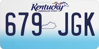 KY license plate 679JGK