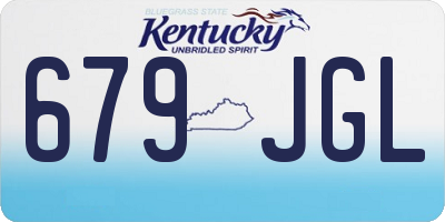 KY license plate 679JGL