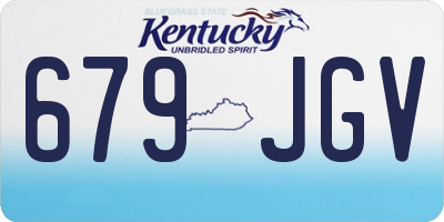 KY license plate 679JGV