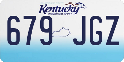 KY license plate 679JGZ