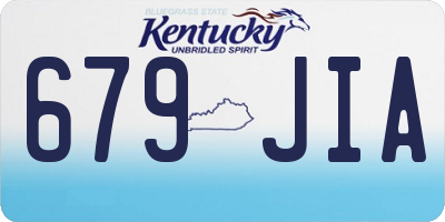 KY license plate 679JIA
