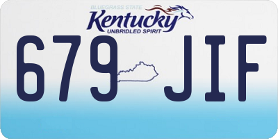 KY license plate 679JIF