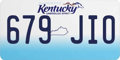 KY license plate 679JIO
