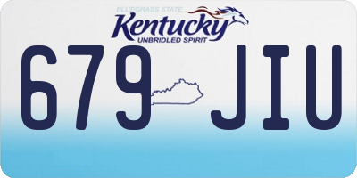 KY license plate 679JIU