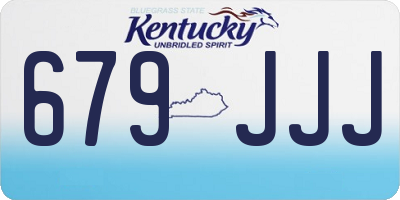 KY license plate 679JJJ