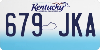 KY license plate 679JKA