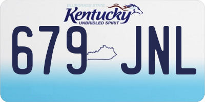 KY license plate 679JNL