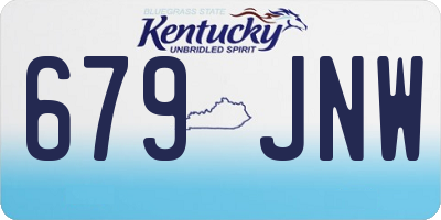 KY license plate 679JNW