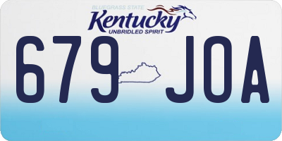 KY license plate 679JOA