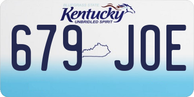 KY license plate 679JOE