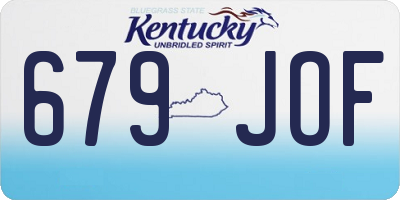 KY license plate 679JOF