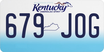 KY license plate 679JOG