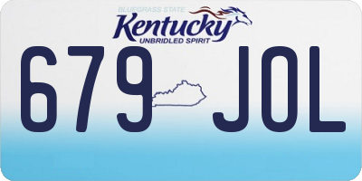 KY license plate 679JOL