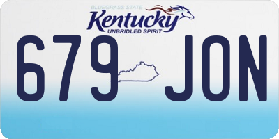 KY license plate 679JON