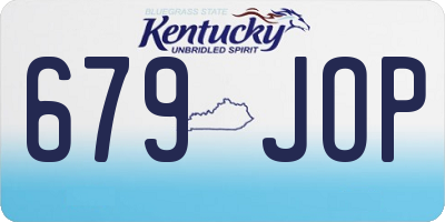 KY license plate 679JOP