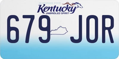 KY license plate 679JOR