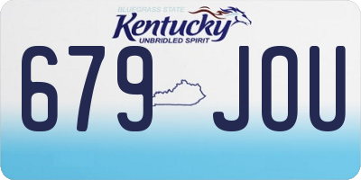 KY license plate 679JOU