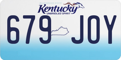 KY license plate 679JOY