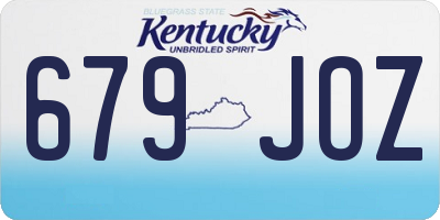 KY license plate 679JOZ
