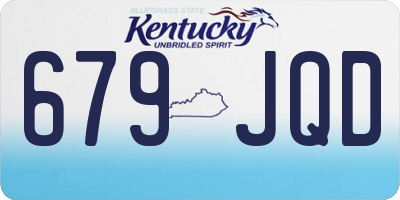 KY license plate 679JQD