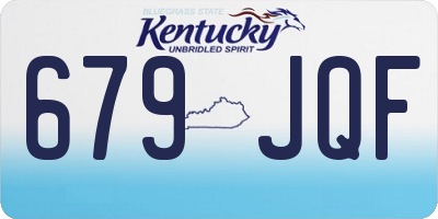 KY license plate 679JQF
