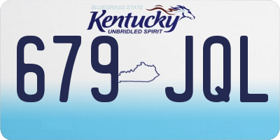 KY license plate 679JQL