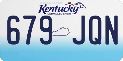 KY license plate 679JQN