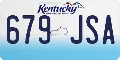KY license plate 679JSA