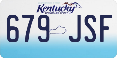 KY license plate 679JSF