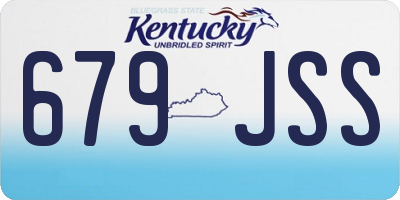 KY license plate 679JSS