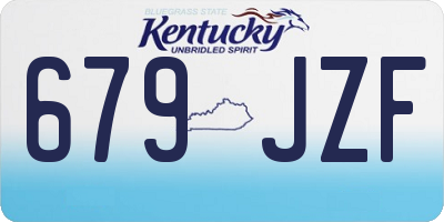KY license plate 679JZF
