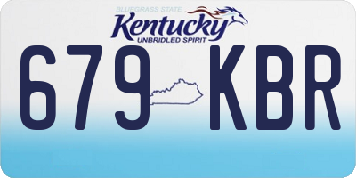 KY license plate 679KBR