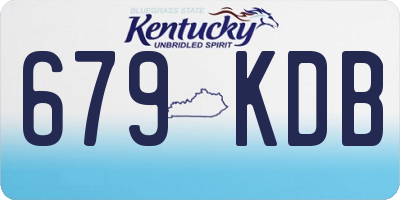 KY license plate 679KDB