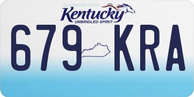 KY license plate 679KRA