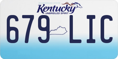 KY license plate 679LIC