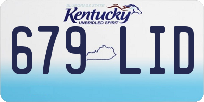 KY license plate 679LID